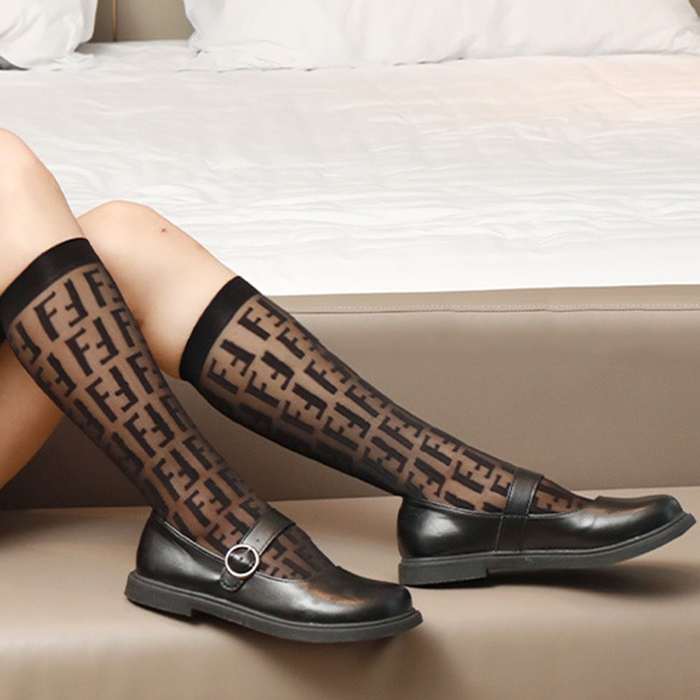 Tất Lưới Xuyên Thấu Co Giãn In Chữ Nhiều Màu Thời Trang Hàn Quốc Cho Nữ 2life