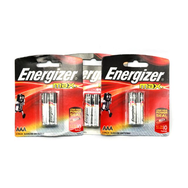 Vỉ 2 Viên Pin AAA ENERGIZER MAX Chính Hãng