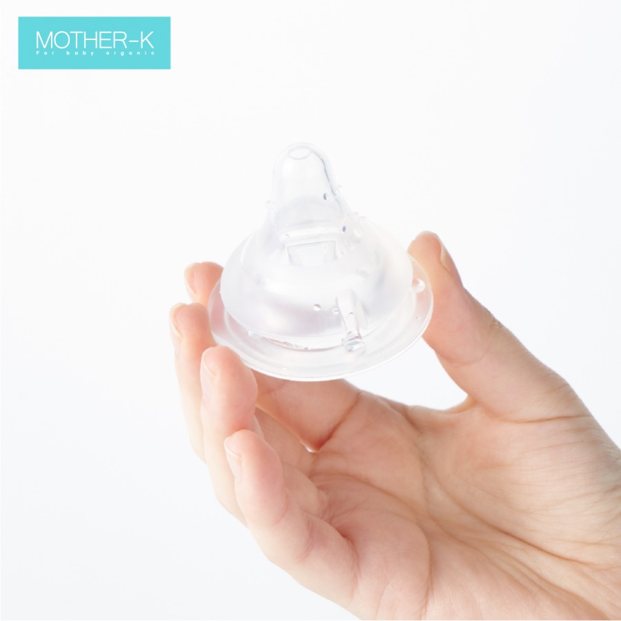 Núm ti silicone cao cấp Hàn Quốc Mother-K siêu mềm an toàn tuyệt đối cho bé (hộp 2 chiếc)