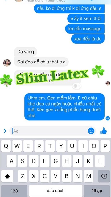 Gen siết eo Slim Latex 3-5cm/ tháng