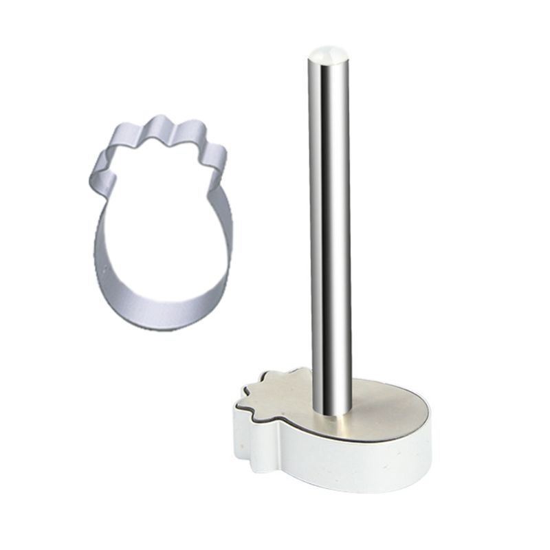 Set 10 Khuôn Nhấn Cắt Bánh Quy (Có Đâu Nhấn) Hình Vuông/chữ Nhật/trái Tim/hoa/trái Dứa