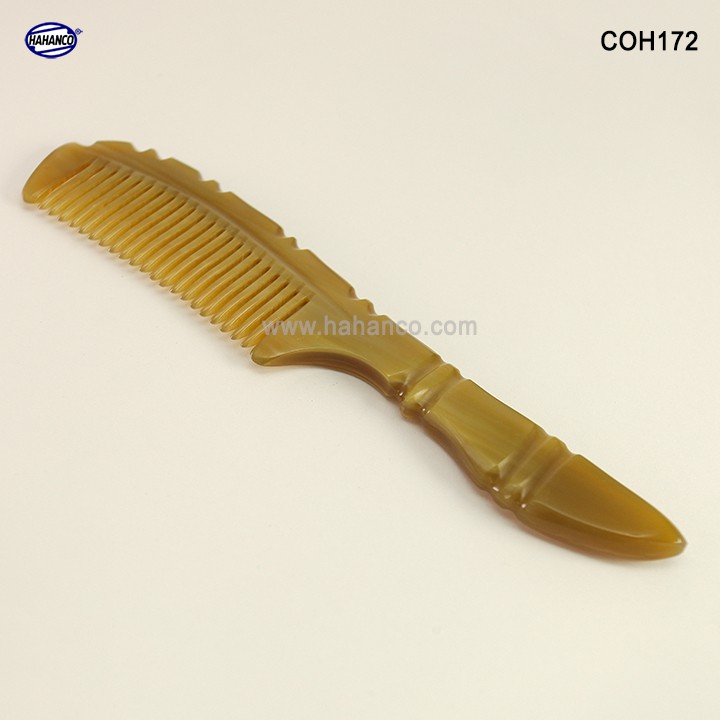 Lược sừng xuất Nhật (Size: L- 18cm) Lược thân trúc - COH172- Horn Comb of HAHANCO - Chăm sóc tóc