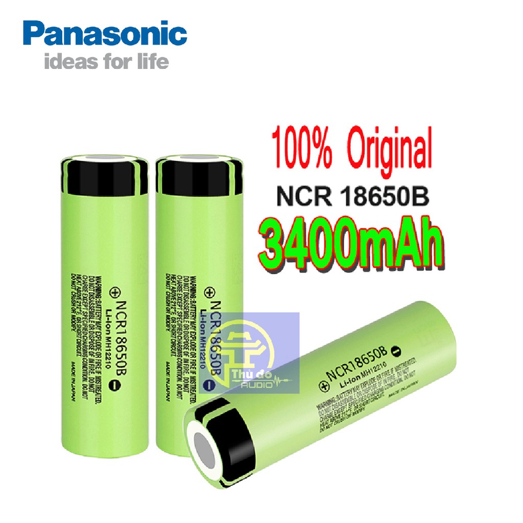 CELL PIN PANASONIC NCR18650B - DUNG LƯỢNG 3400MAH 3.7V DÒNG XẢ 5C