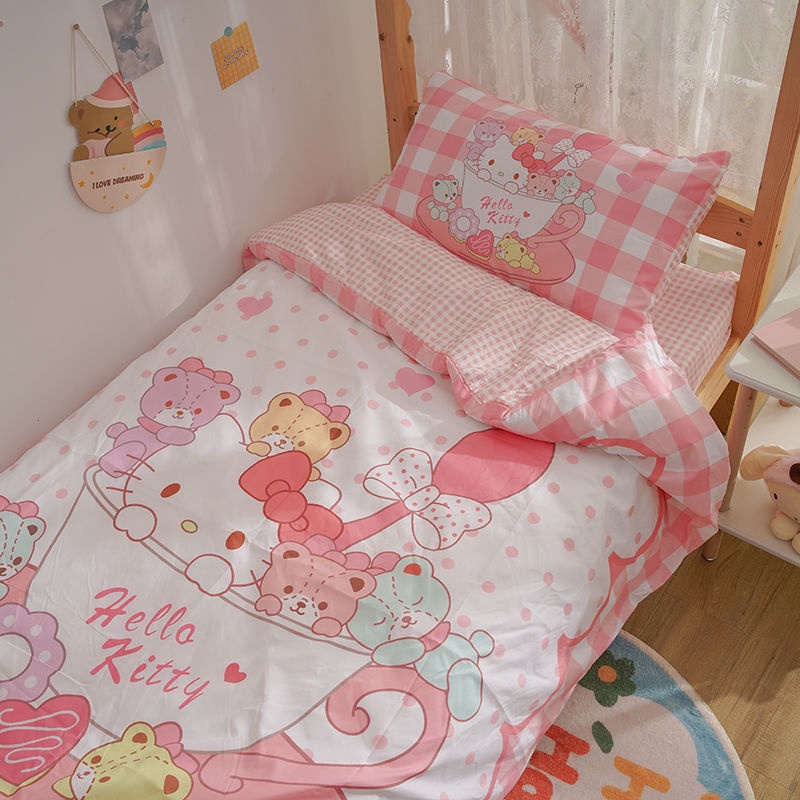 Bộ Chăn Ga Và Vỏ Gối Họa Tiết Hoạt Hình Đáng Yêu