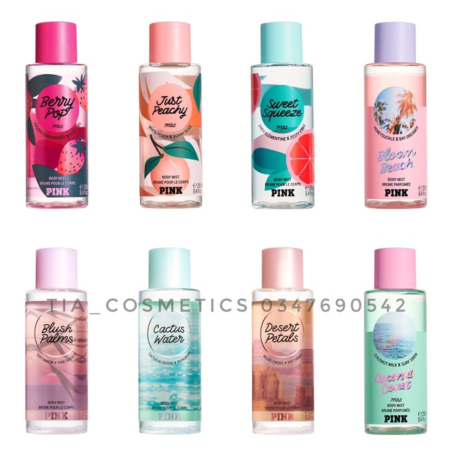 Xịt thơm body mist dòng Pink của Victoria ‘s secret