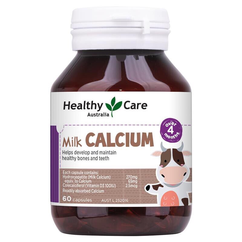 CANXI SỮA - MILK CALCIUM HEALTHY CARE 60 VIÊN ÚC