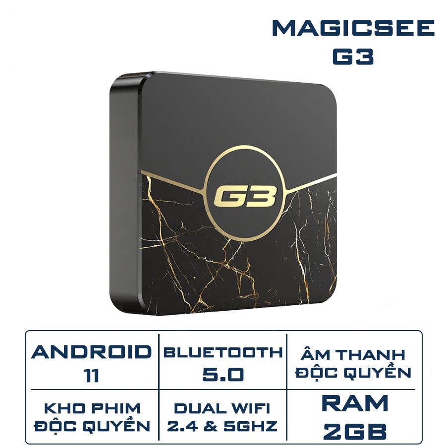 Android Tivi Box Magicsee G3 Android 11 Ram 2GB, Rom 16GB, Amlogic S905W2