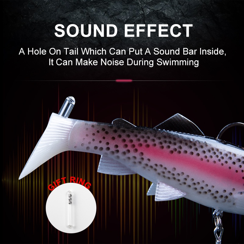 Mồi câu cá giả KINGDOM mềm 120mm 38g