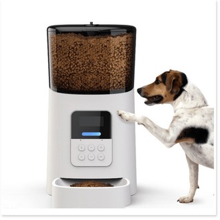 Máy cho thú cưng ăn tự động pet feeder 6l led uv&voice - hàng cao cấp
