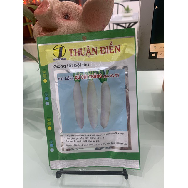Hạt giống rau mầm trắng hạt giống củ cải trắng 50g/túi giá rẻ
