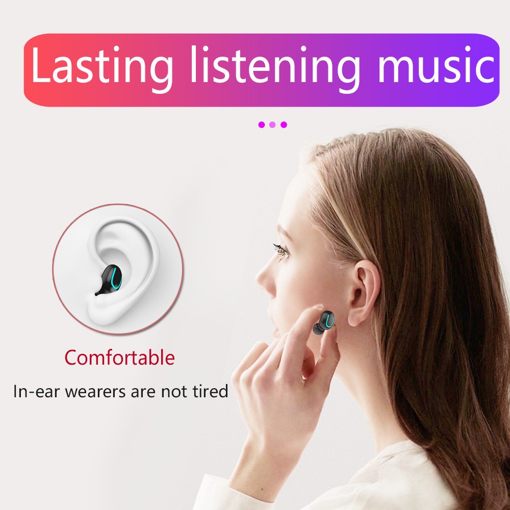 CAO CẤP - Tai Nghe Bluetooth Không Dây True Wireless Q32 TWS - Chống Nước IPX5 - Tự Động Kết Nối