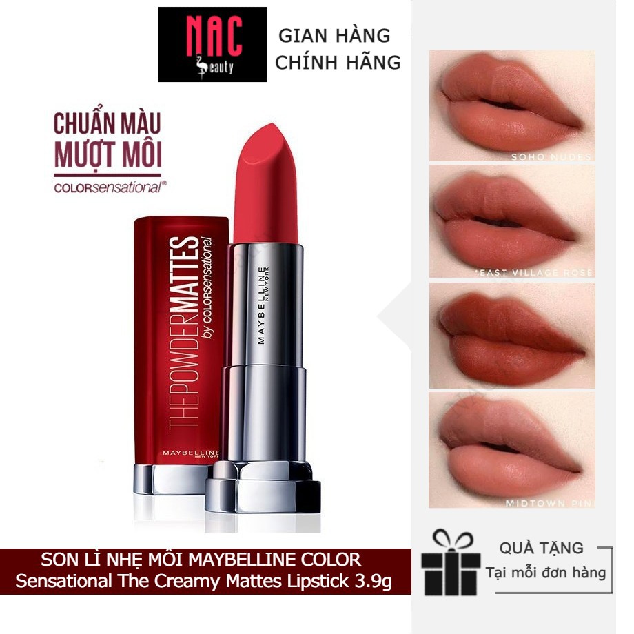 Son Lì Nhẹ Môi Dưỡng Môi Maybelline New York Color Sensational The Creamy Mattes Lipstick 3.9g