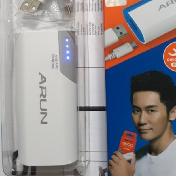 Pin Dự Phòng ARUN 5600 mAh Chính Hãng - Kèm cáp sạc