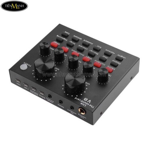 Sound Card V8 Có Blutooth , Chuyên Dùng Livestream , Thu Âm , Chơi Game , Dễ Dàng Sử Dụng .Phiên Bản Tiếng Anh