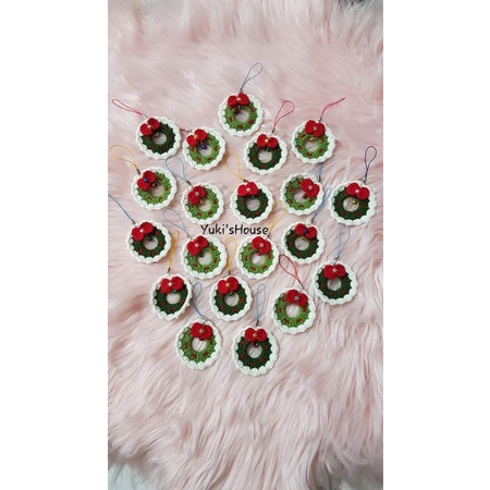 Móc khóa vòng hoa Noel