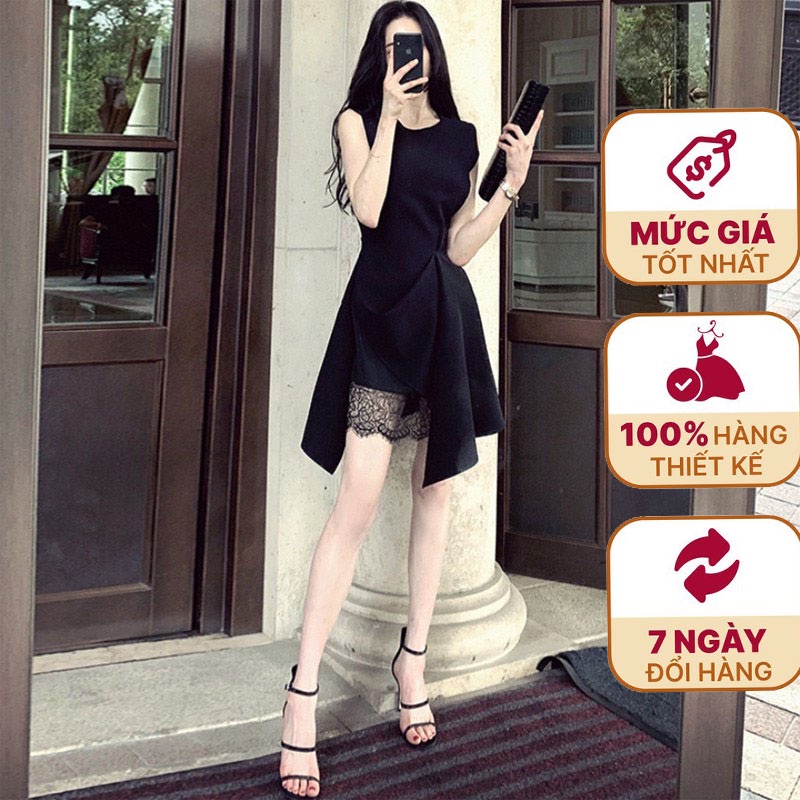 Váy đầm dự tiệc dáng body điểm nhấn chân ren cuốn hút V103 - heccinewfashion