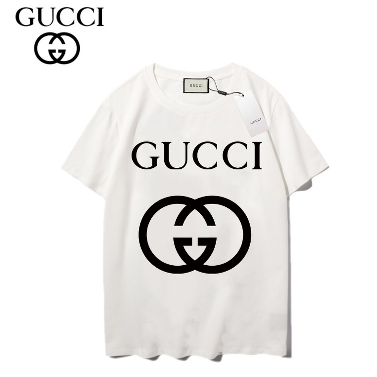 Free ship HÀNG SIÊU CẤP Áo Thun Tay Ngắn Chất Liệu cotton In Họa Tiết Gucci Thời Trang Cho Nam Nữ