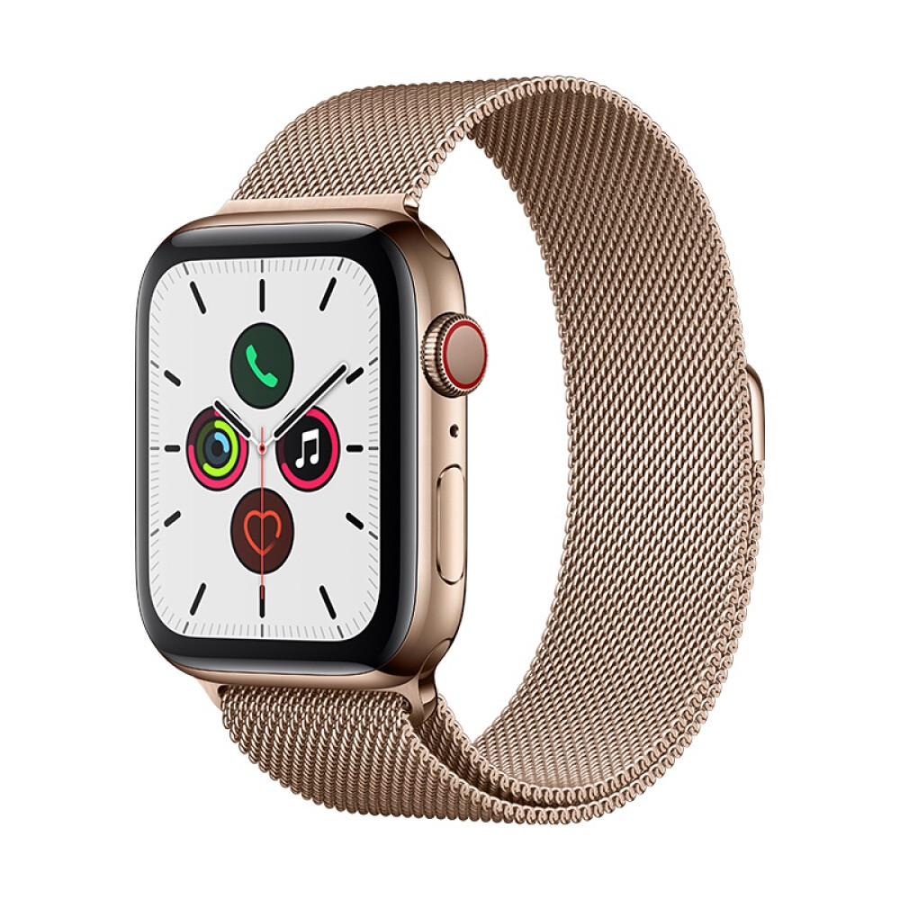 Dây đeo đồng hồ Apple 44/40mm cho Apple Watch 5/4/3/2/1 bằng silicon có khóa bằng thép không rỉ