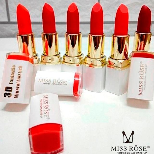 Son Sáp Tông Đỏ Miss Rose 3D  Vỏ Trắng Nội Địa | BigBuy360 - bigbuy360.vn