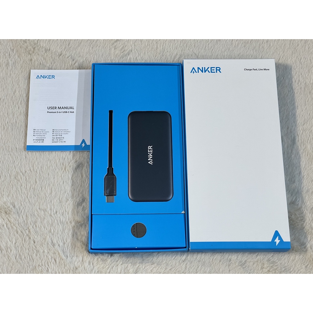 Bộ chuyển đổi Anker cổng Premium 5 in 1 USB-C Hub 1H2A1S1M model A8334 |  Shopee Việt Nam