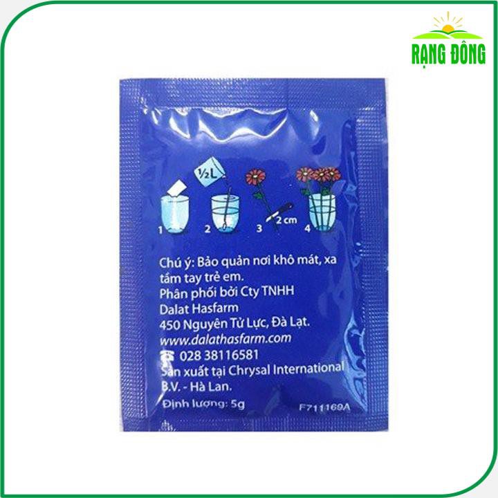 Dưỡng Hoa Lâu Tàn Chrysal - Giúp Hoa Cắm Bình Tươi Lâu Hơn (gói 5 gram) - Hạt giống Rạng Đông