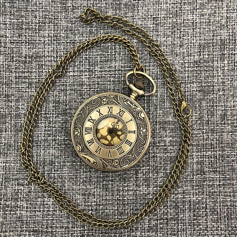 ☾✤Phong cách retro đồng hồ bỏ túi lật sinh viên nam người mẫu cơ khí ông già thi mặt dây chuyền đặc biệt cô gái trẻ đồng
