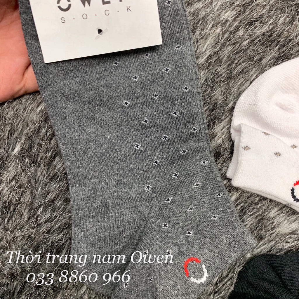 OWEN - Tất nam cổ ngắn Owen 100% cotton khử mùi