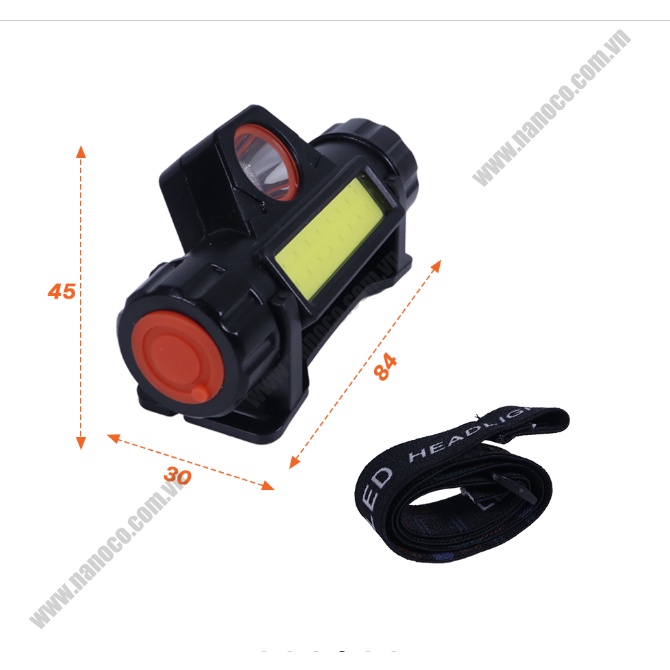 Đèn đội đầu bóng mini 3,5W đen, ánh sáng trắng NHL0362B