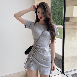 (Sẵn) Đầm body ulzzang dây rút đuôi cá / Váy body sexy ( ảnh thật cuối)
