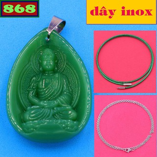 Mặt Phật Dược sư đá xanh 4 cm