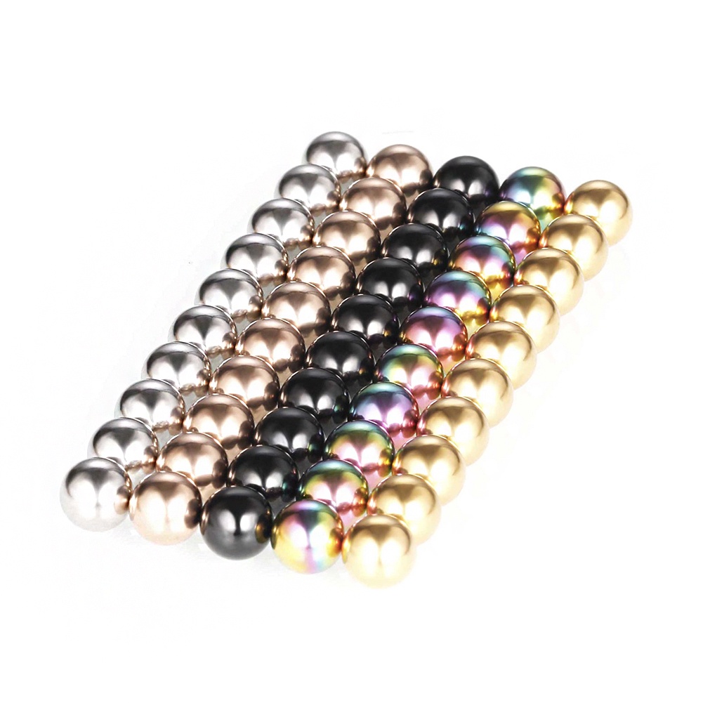 Set 10 Khuyên Tai Chốt Tròn Bằng Thép Không Gỉ 3/4/5/6mm