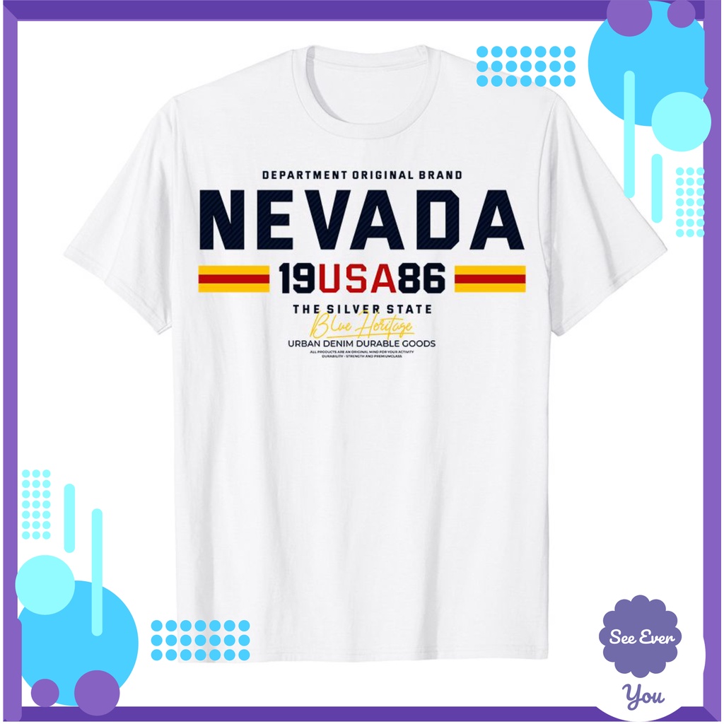 Áo thun cotton unisex in hình nevada city [See Ever You]