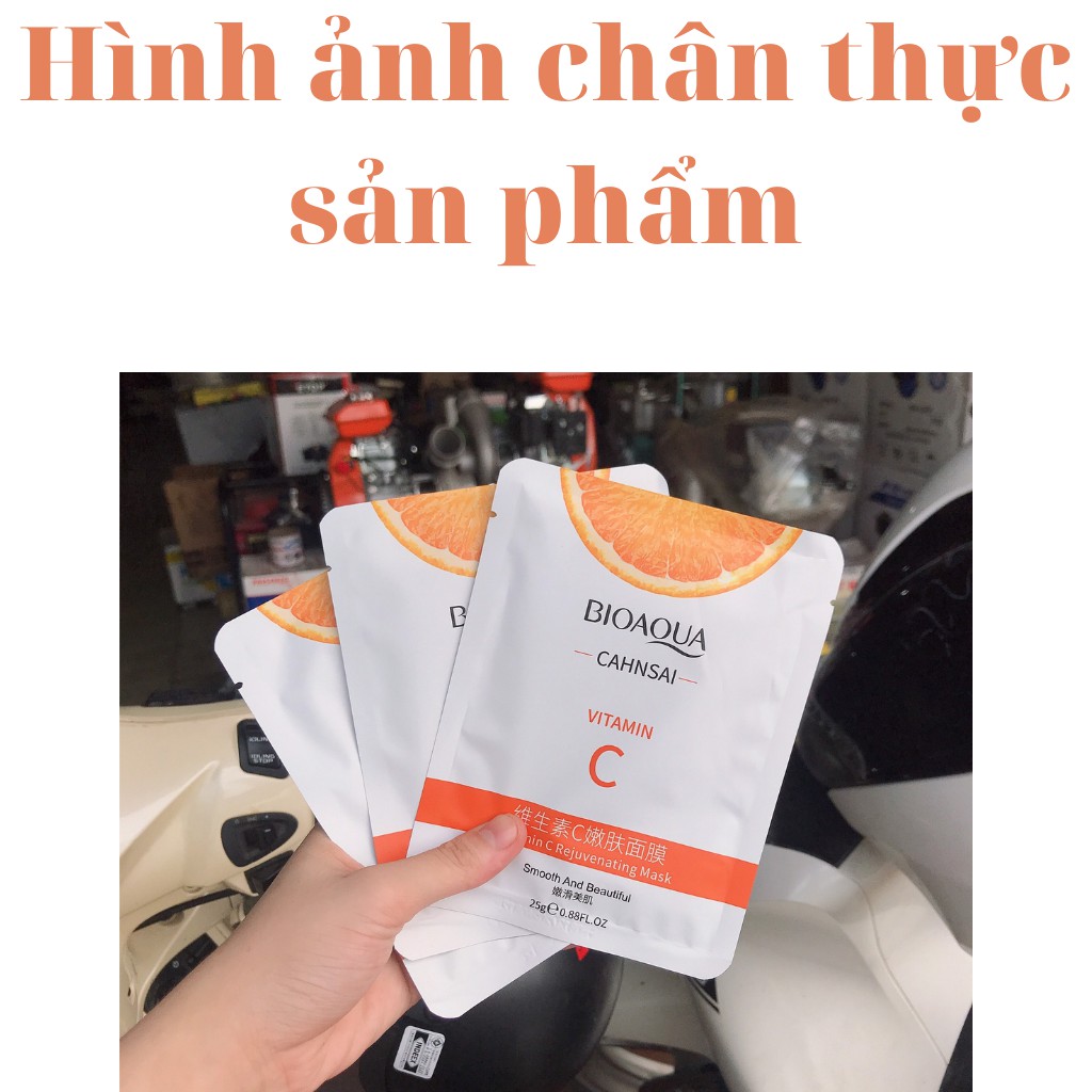 Mặt nạ trái cây dưỡng trắng sáng da cấp ẩm hoa quả vitamin C mask BIOAQUA nội địa Trung | BigBuy360 - bigbuy360.vn