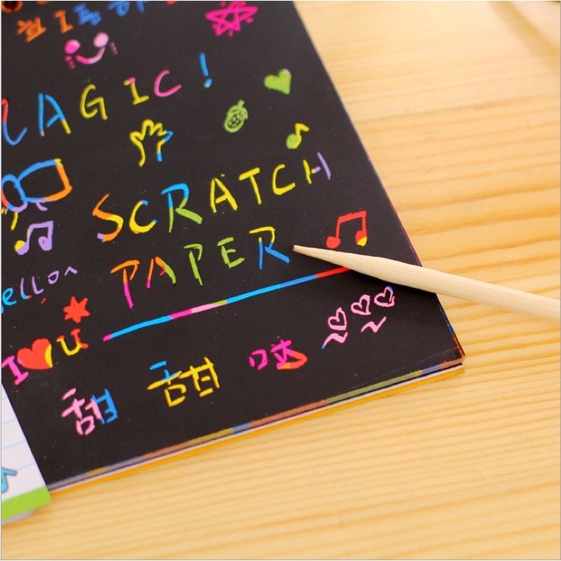 Sổ tay ma thuật Scratch Note sáng tạo nhiều sắc màu 14x10cm - Minh An Saigon
