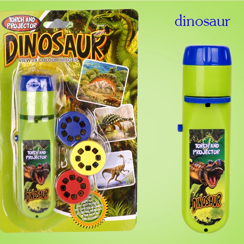 Đèn Pin Chiếu Hình Khủng Long Hoạt Hình Dễ Thương Cho Bé