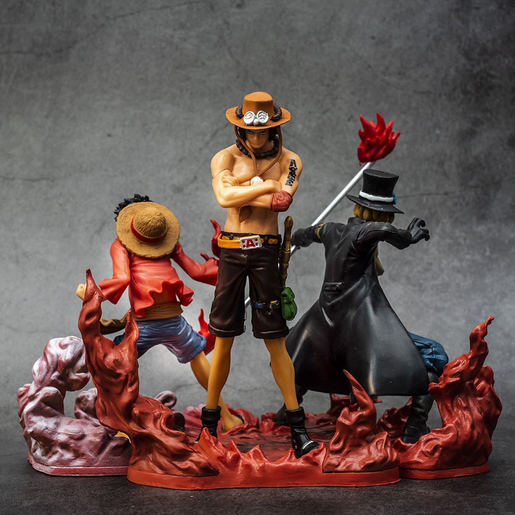 Mô hình One Piece Bộ 3 nhân vật Luffy - Ace - Sabo - Mô hình trang trí One Piece Bão Store