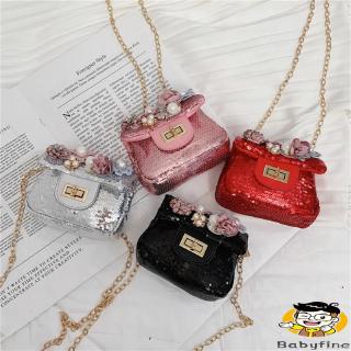 Túi đeo chéo kim sa hình chữ u dễ thương cho bé gái