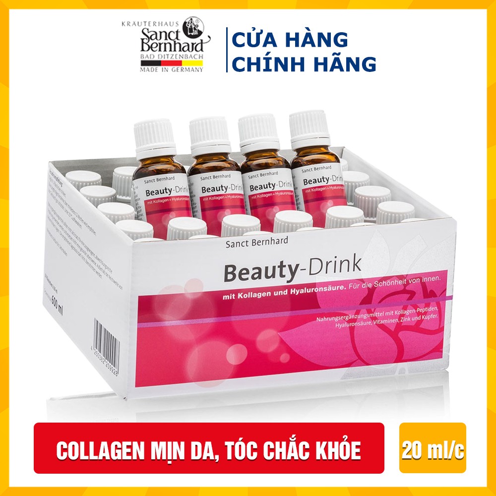 Combo Collagen uống Beauty Drink  da căng mịn, phục hồi tóc và móng [ Chính hãng Sanct Bernhard - CHLB Đức]