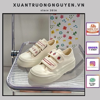 Giày Ulzzang Ins dâu khoá dán dễ thương phong cách Hàn Quốc