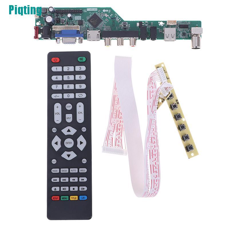 【Piqting】T.V53.03 Universal LCD TV Controller Driver Board V53 analog TV motherboard