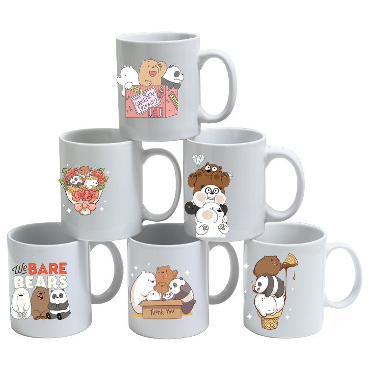 Cốc 2 lớp 12 cung hoàng đạo CNKI44 ly giữ nhiệt cốc sứ 3 anh em gấu cute dễ thương hoạt hình