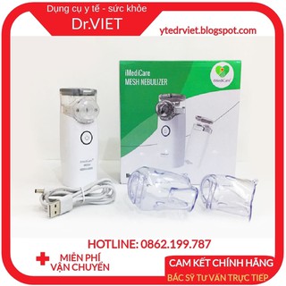 Máy xông khí dung siêu âm imedicare iun-9s- hỗ trợ hô hấp như hen suyễn, viêm phổi, viêm phế quản co thắt