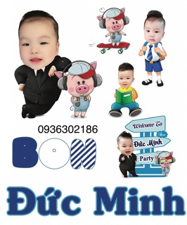 Combo Chibi, Tên Để Bàn, Bảng Tên Trang Trí Sinh Nhật