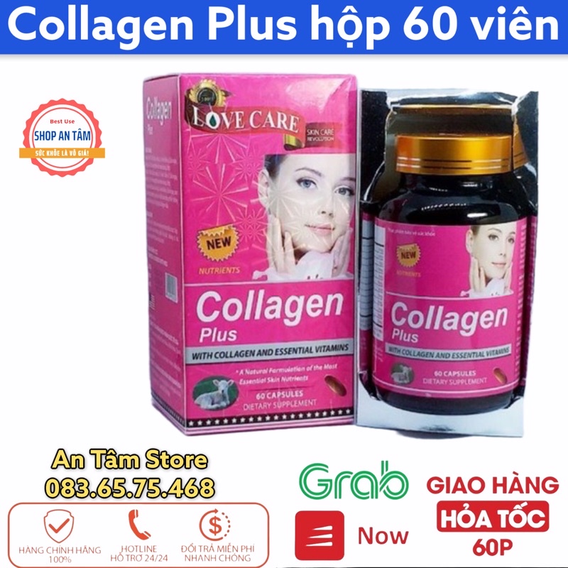 Collagen Plus (Hộp 60 viên)  Giúp tăng khả năng đàn hồi, phục hồi da lão hóa | Thế Giới Skin Care