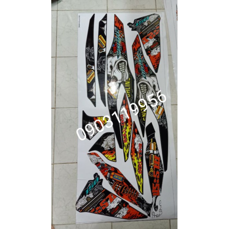 tem rời vario đen - decal ruby