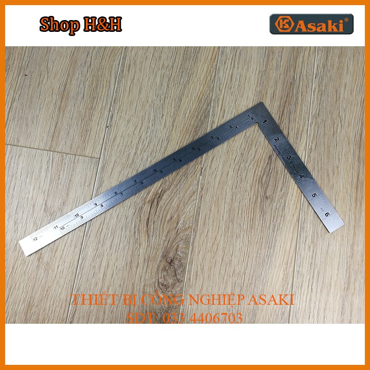 [Chính Hãng] Thước Eke cơ khí inox Asaki AK-2582