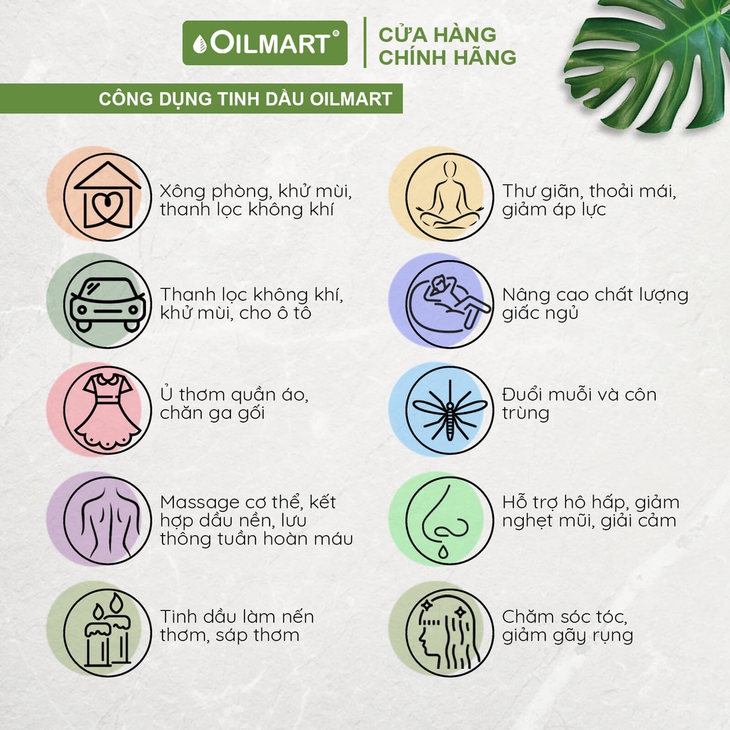 Tinh dầu thiên nhiên Oilmart Essential Oil - Dung tích 1 lít