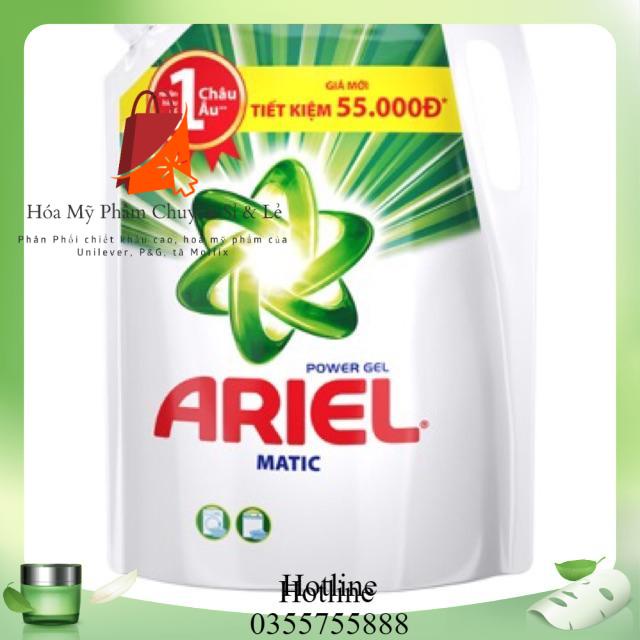 Nước giặt Ariel Matic Cửa Trước Nhiều loại Túi 2.4kg/3.2kg