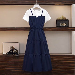 Váy, Đầm Giả Yếm Thời Trang Nữ Phong Cách Hàn Quốc Chất Liệu Thấm Hút Mồ Hôi Nhiều Màu Dễ Phối Đồ Mặc Đi Chơi Đi Dạo