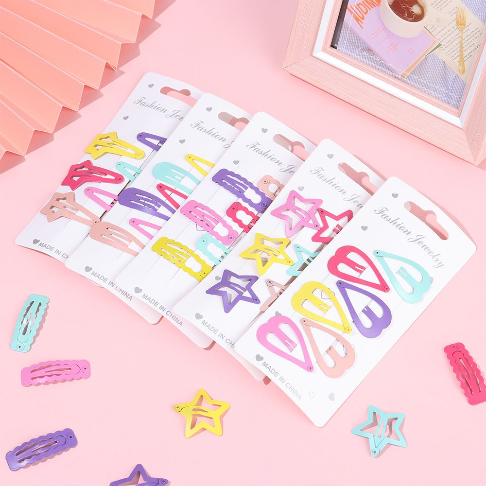 Bộ 6 Kẹp Tóc Nhiều Hình Dạng Dễ Thương Thời Trang Cho Nữ